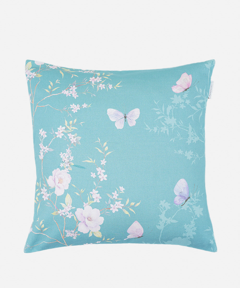 100% Cotton Digital Printed Blue Cushion Cover