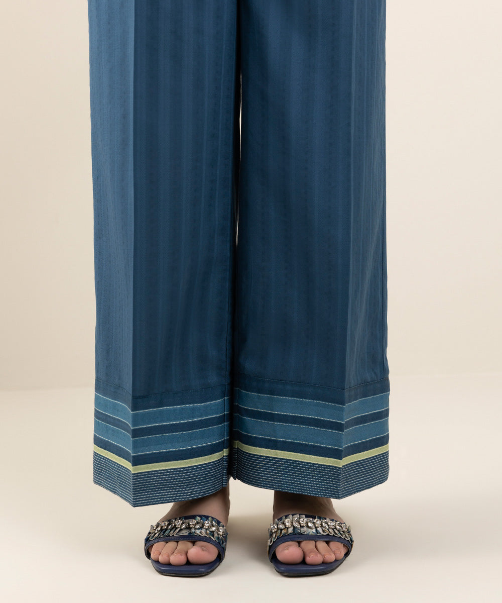 Women's Pret Dobby Blue Culottes