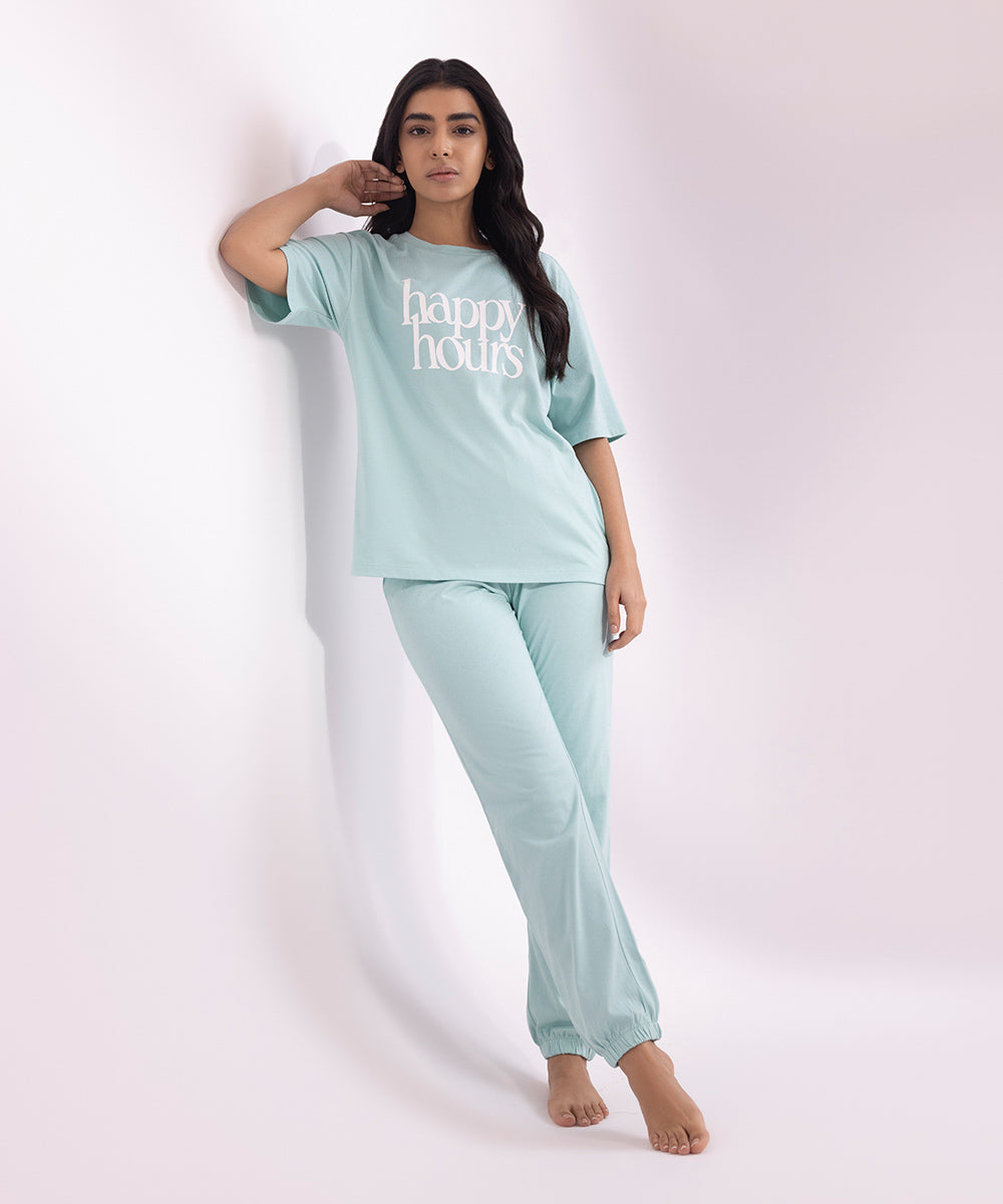 Women's Light Turquoise Jogger set