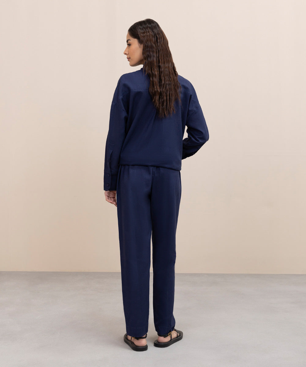 Women's Western Wear Blue Trousers