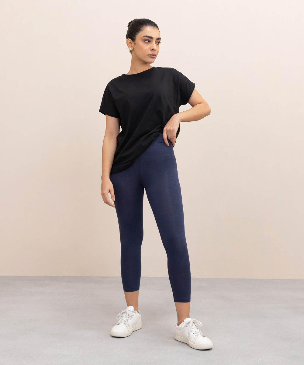 Women's Western Wear Blue Leggings