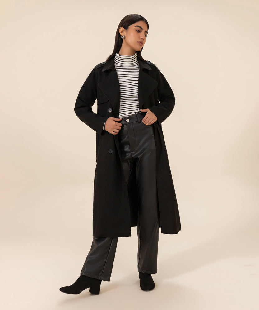 Women's Winter Western Wear Black Coat