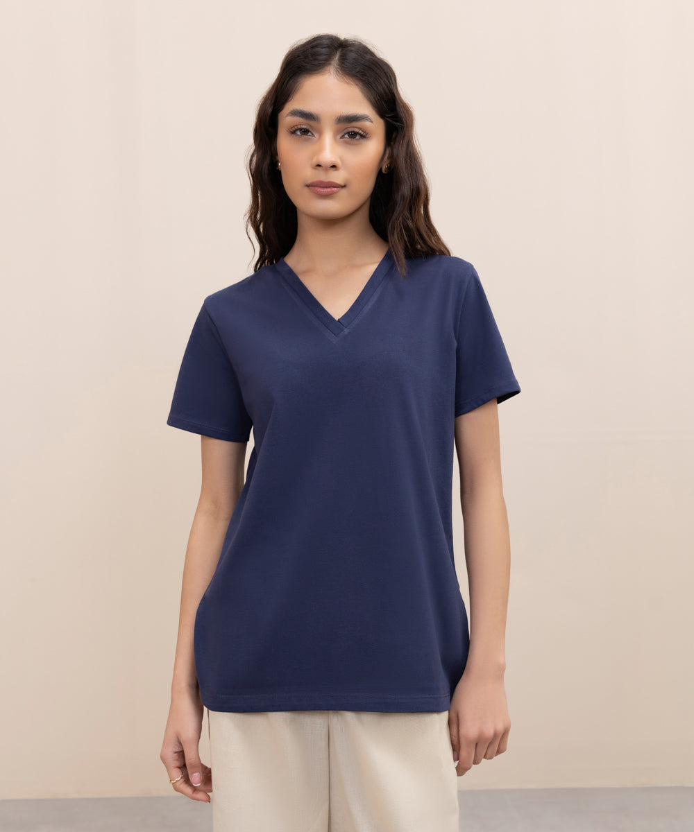 Women's Western Wear Blue T-Shirt