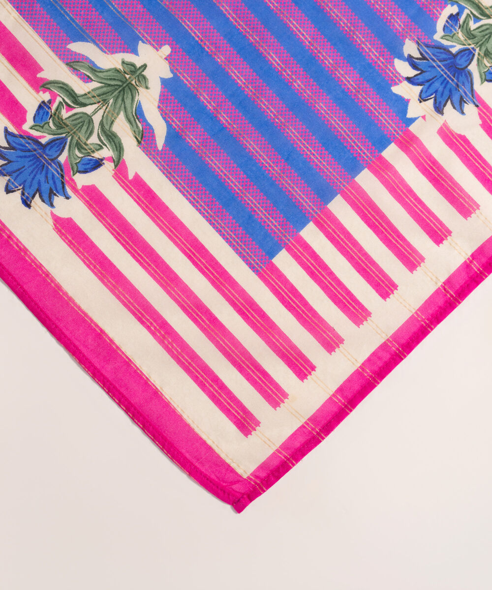 Zari Lawn Printed Pink Dupatta