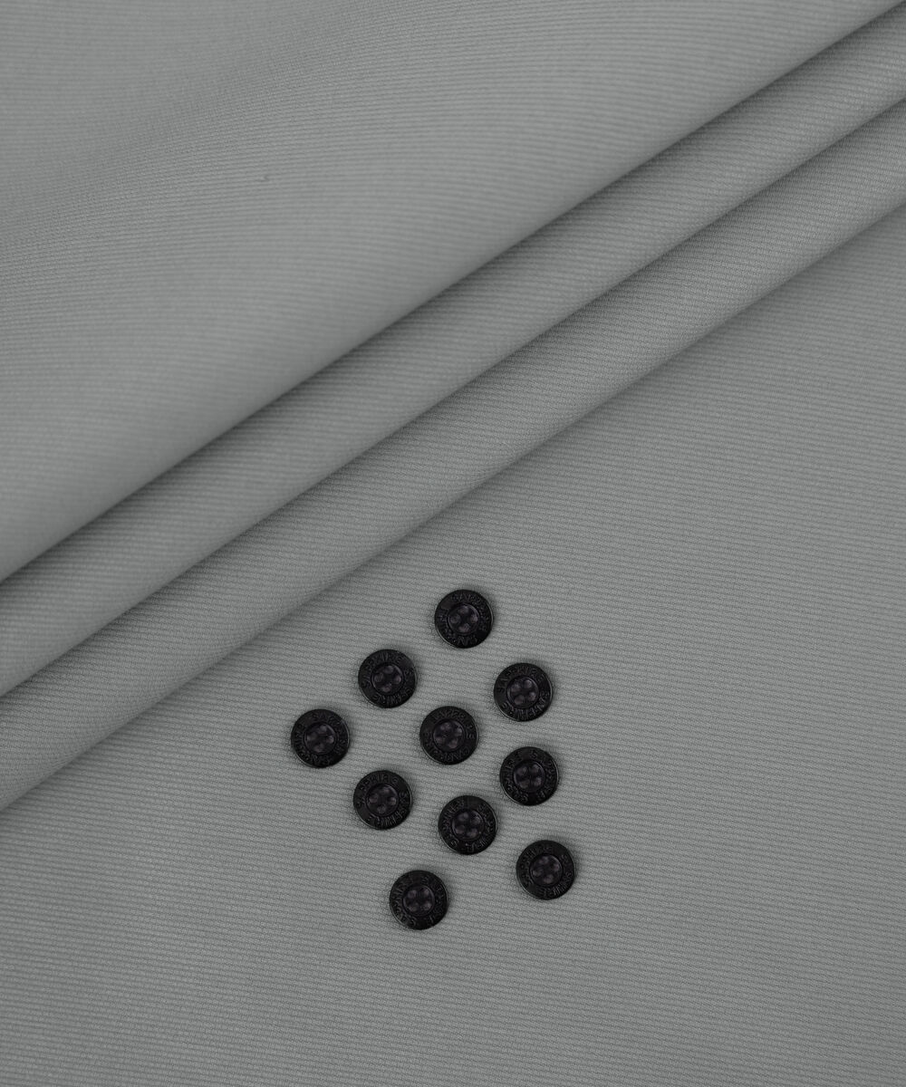 Men's Unstitched 2-Piece Cotton Dobby Slate Grey Suit