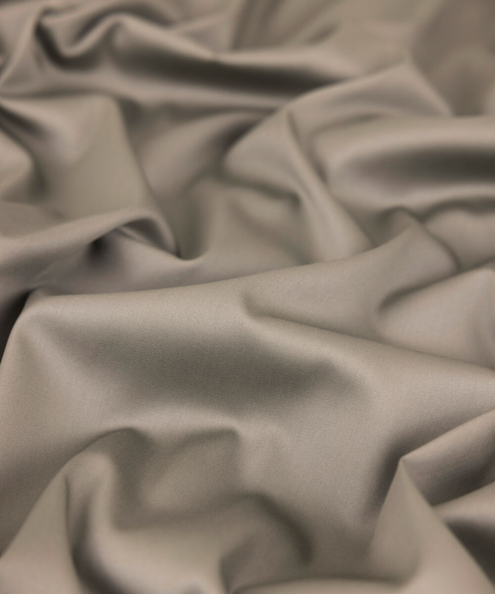 Men's Unstitched 2-Piece Premium Cotton Satin Lt Khaki Suit