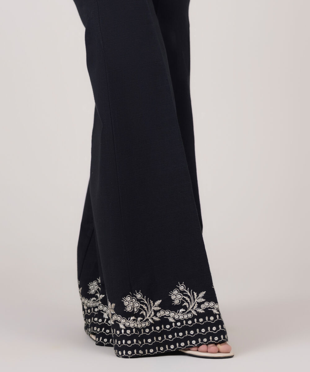 Women's Unstitched Khaddar Embroidered Trousers Fabric