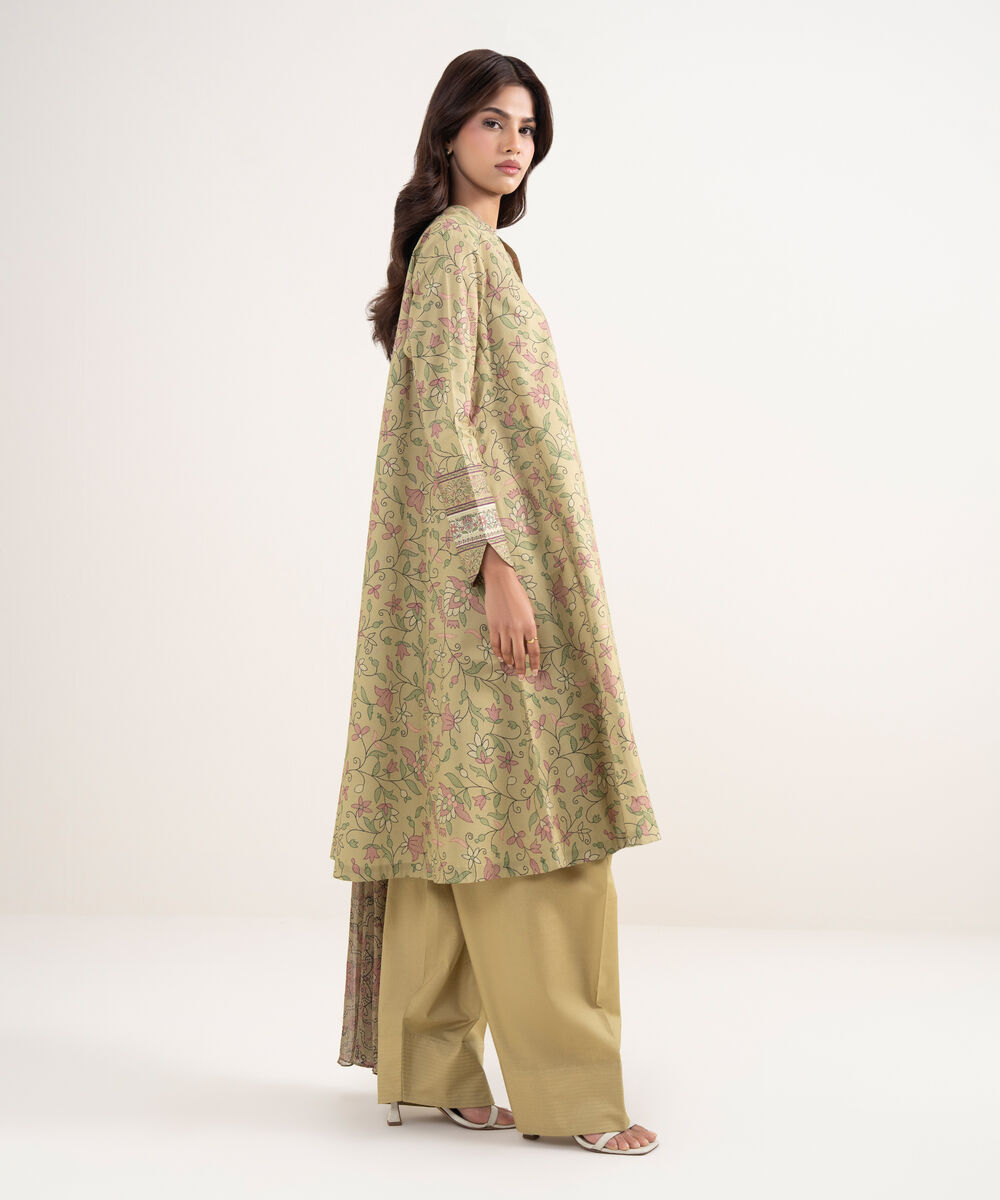 Women's Unstitched Lawn Multi Printed 3 Piece Suit