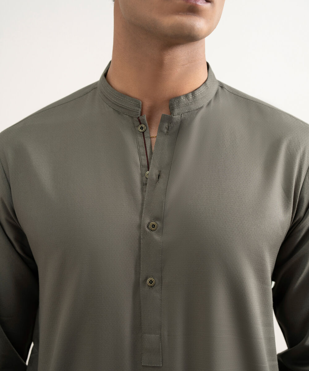 Men's Stitched Olive Kurta