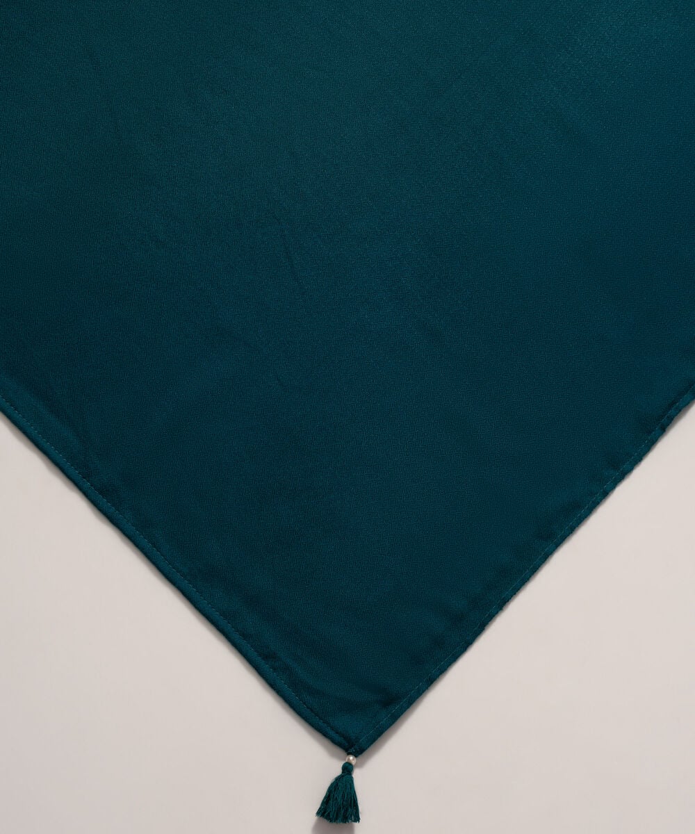 Women's RTW Poly Viscose Solid Teal Shawl