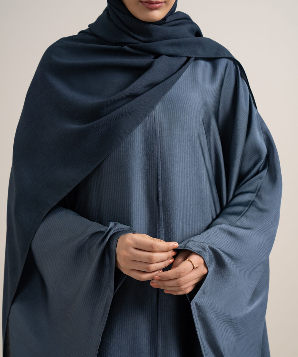 Women's Grey Kaftan Abaya Set