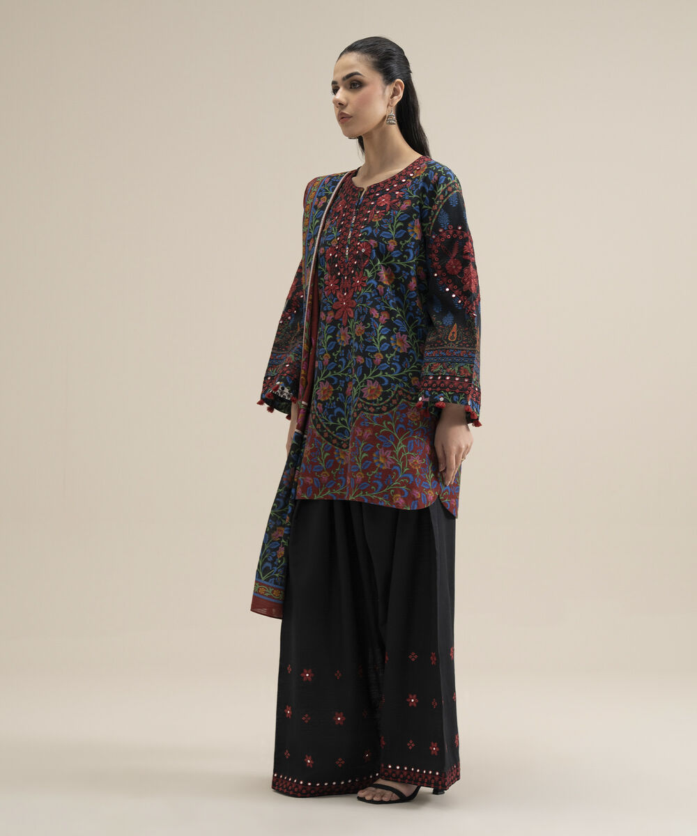 Women's Unstitched Lawn Printed Multi 3 Piece Suit
