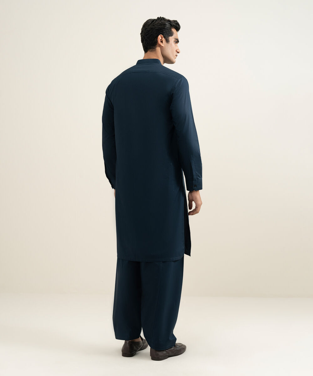 Men's Stitched Navy Kurta Shalwar