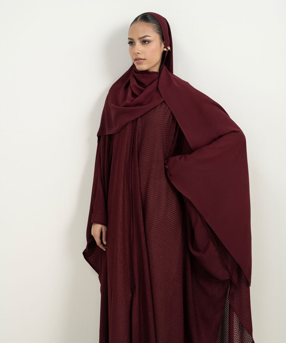 Women's Navy Kaftan Abaya Set