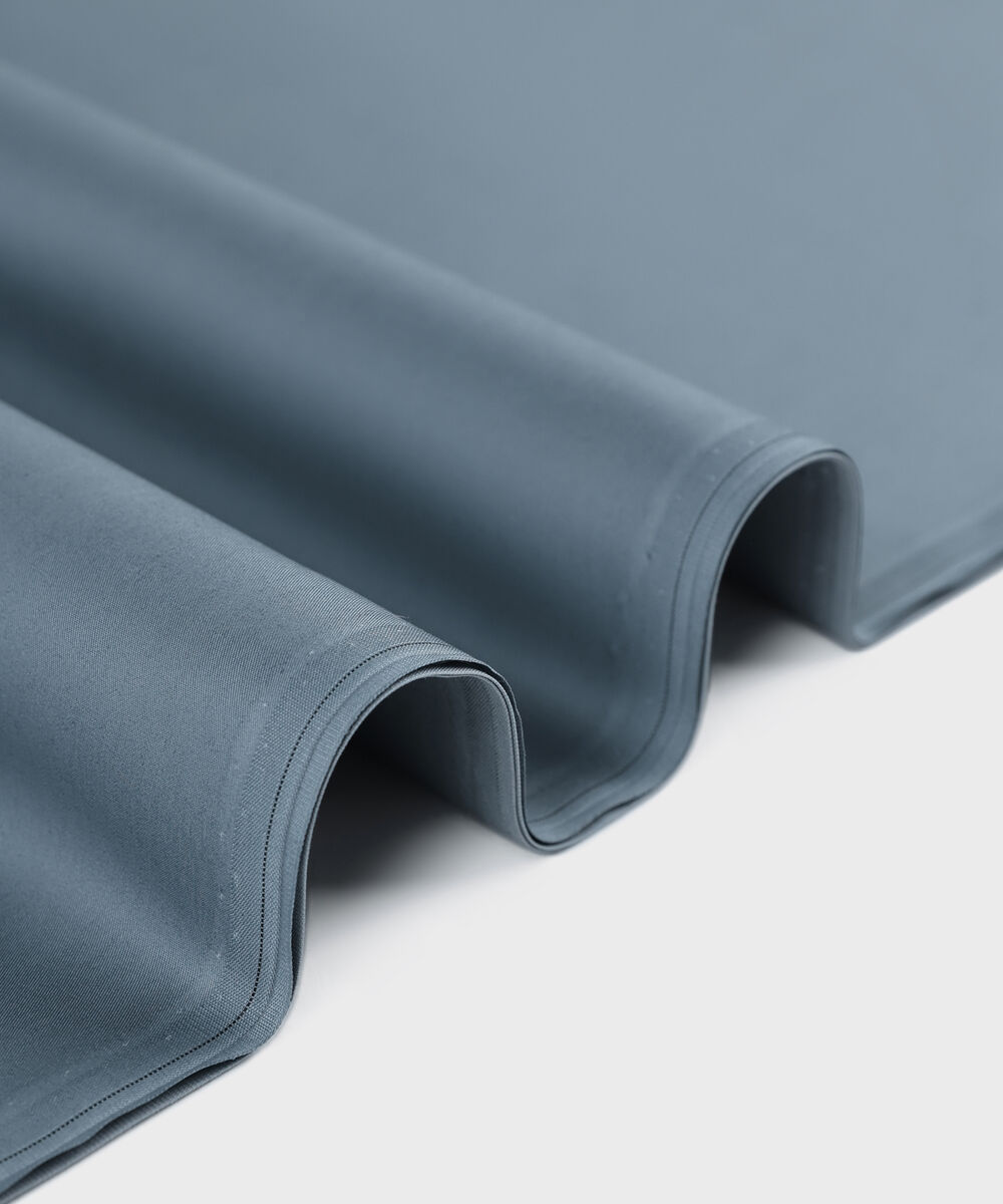 Men Unstitched Cotton Blue Full Suit Fabric