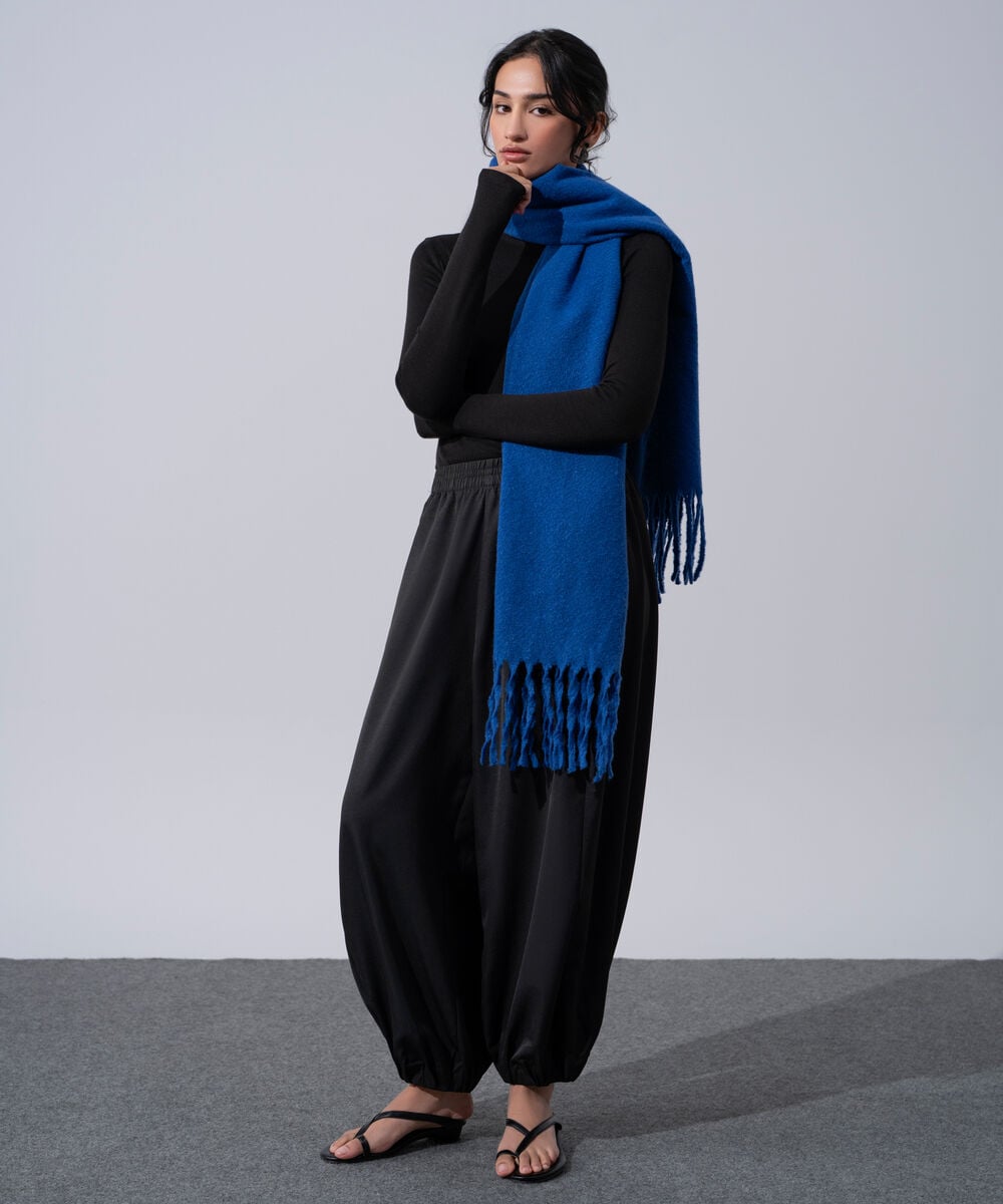 Women's Western Wear Black Polyester Harem Pants
