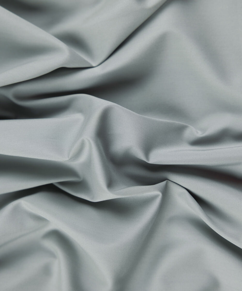 Men's Unstitched Two-Piece Cotton Dobby Medium Blue Suit.