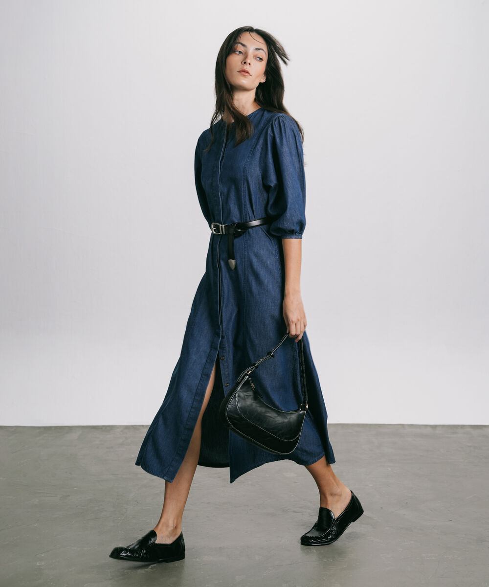 Women's Western Wear Blue Heavy Weight Denim Dress