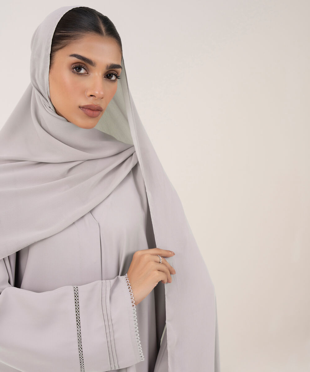Women's Taupe Polyester Hijab