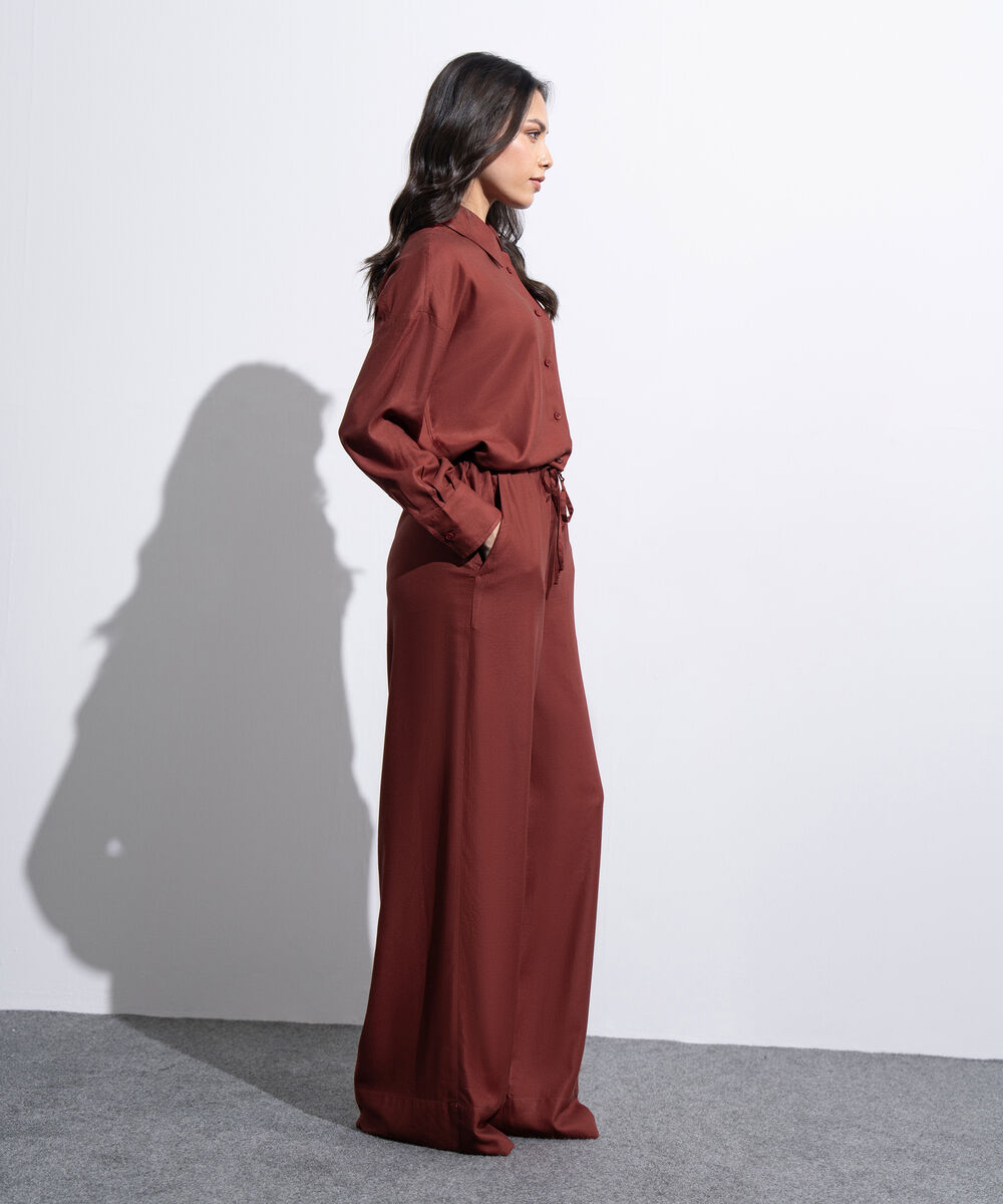 Women's Western Rust Wide Leg Pull-On Trousers