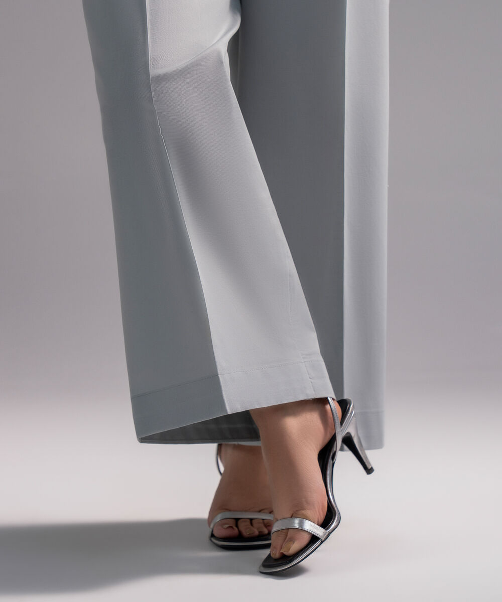 Women's RTW Cambric Solid Grey Culottes
