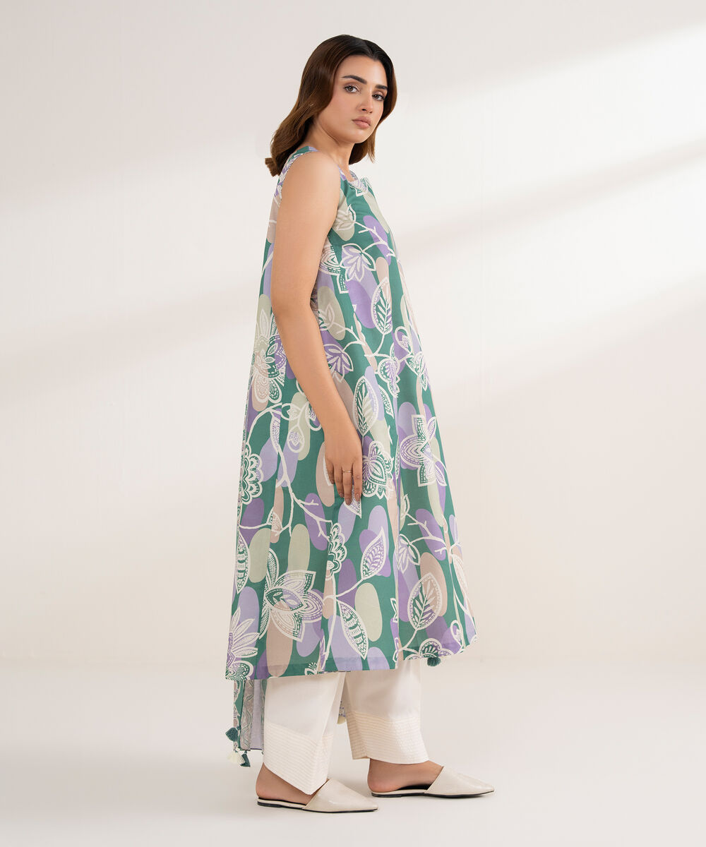 Women's Unstitched Lawn Printed Multi 2 Piece Suit