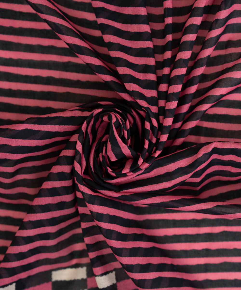 Lawn Black Printed Dupatta