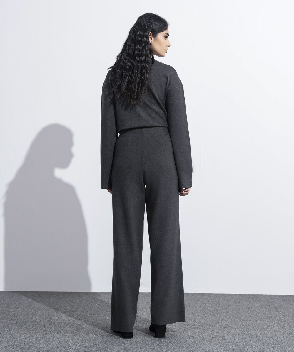 Women's Western Wear Grey  Pull-On Knit Trousers