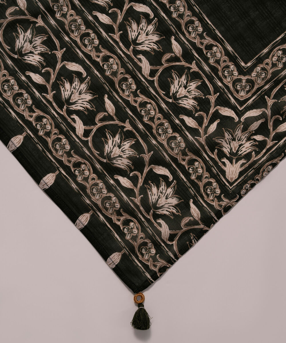 Lawn Printed Dark Green Dupatta