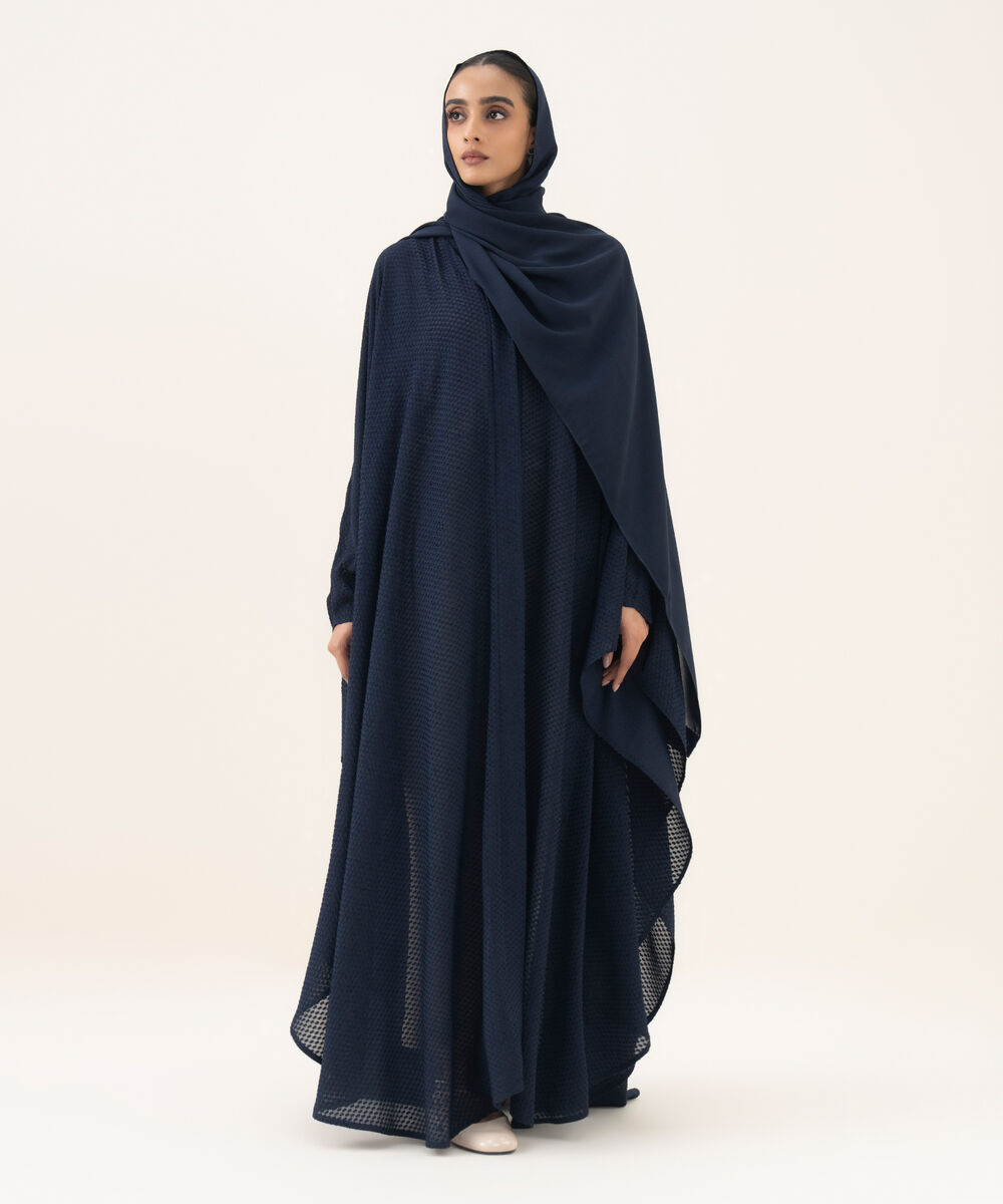 Women's blue kaftan Abaya set
