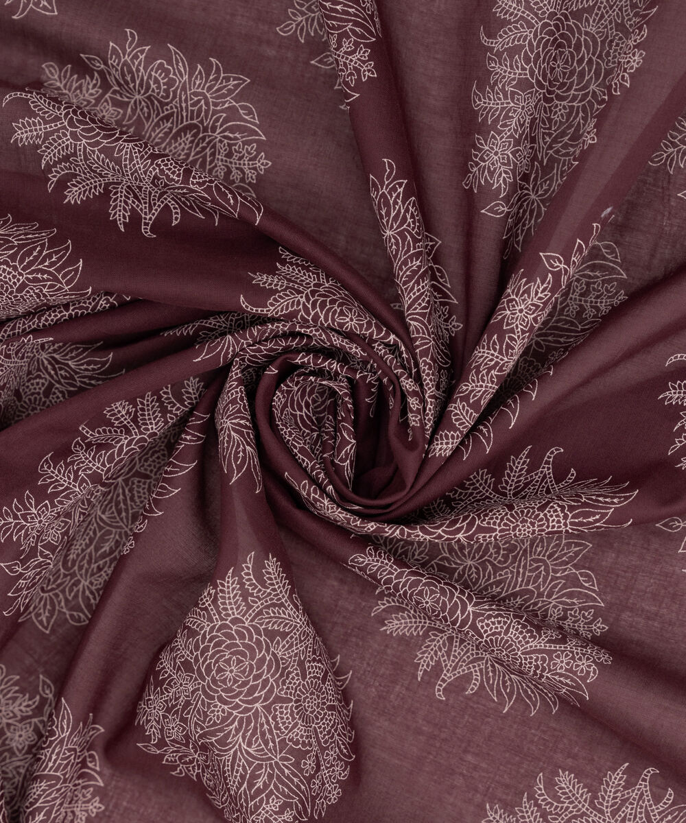 Fine Voile Printed Red Dupatta