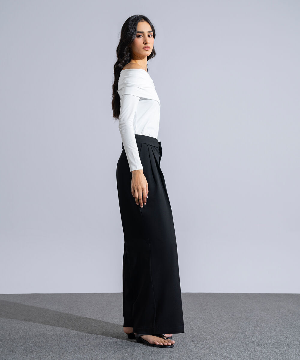 Women's Western Wear White Cotton Off-Shoulder Top