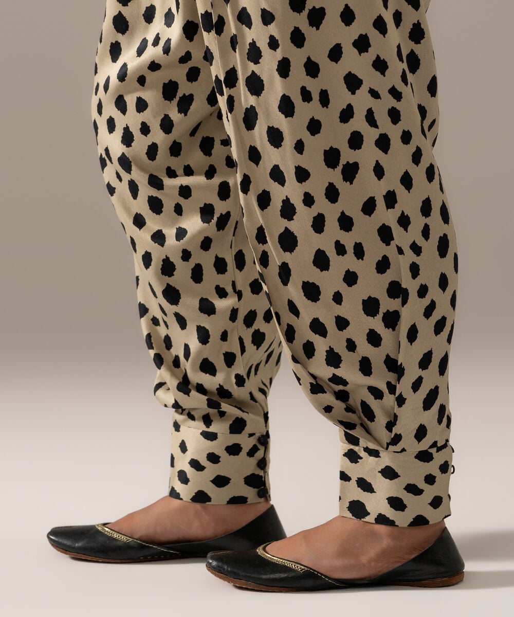 Women's RTW Bedford Printed Muted Green Balloon Pants