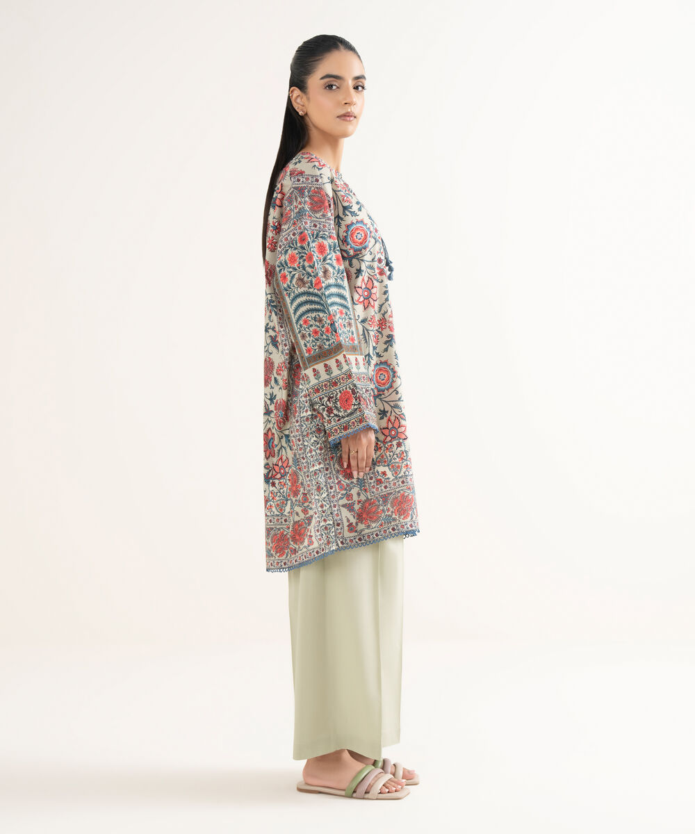 Women's RTW Cambric Printed Boxy Multi Shirt
