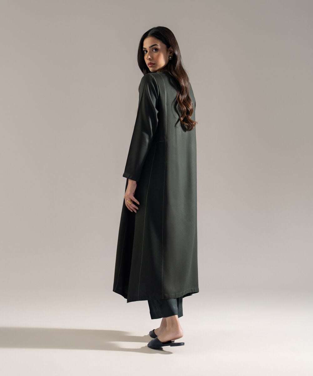 Women's RTW Bedford Solid Green 2 Piece Suit