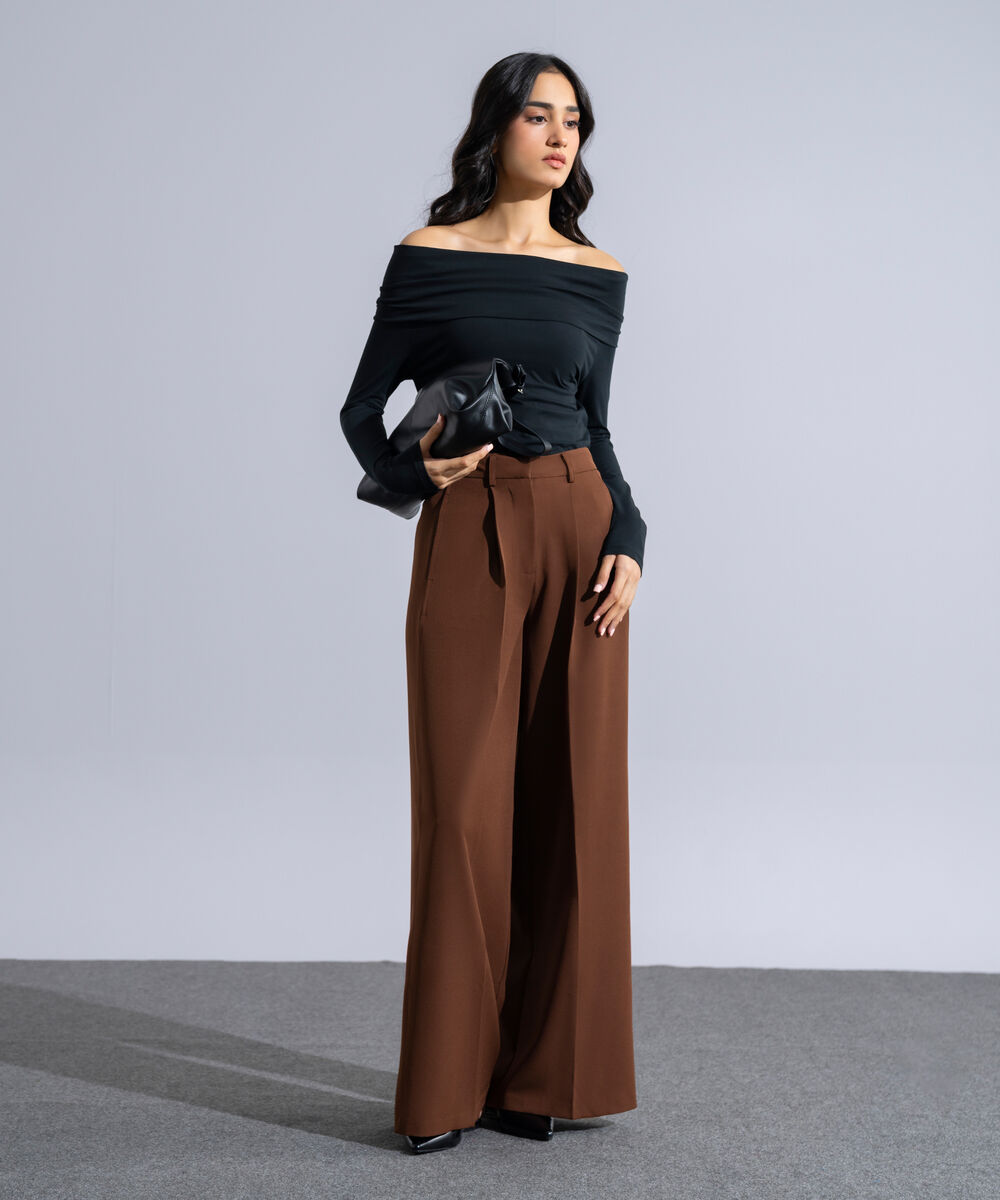 Women's Western Wear Black Cotton Off-Shoulder Top