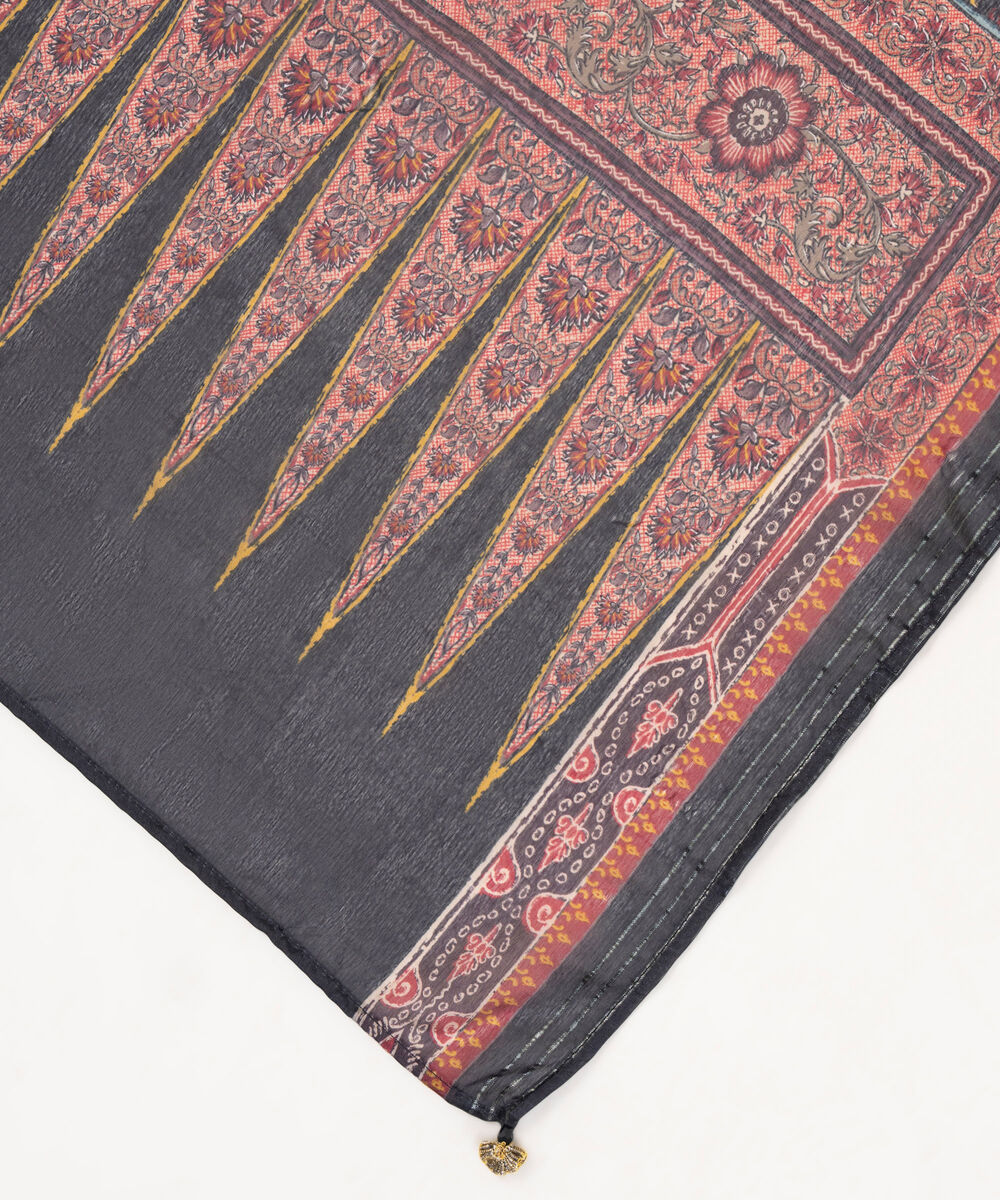 Fancy Manaar Black Printed Dupatta