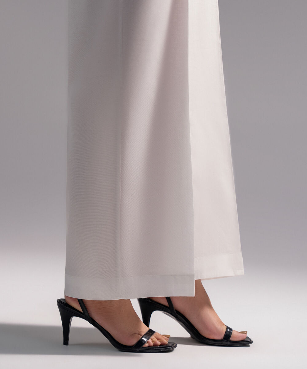 Women's RTW Cambric Solid White Culottes