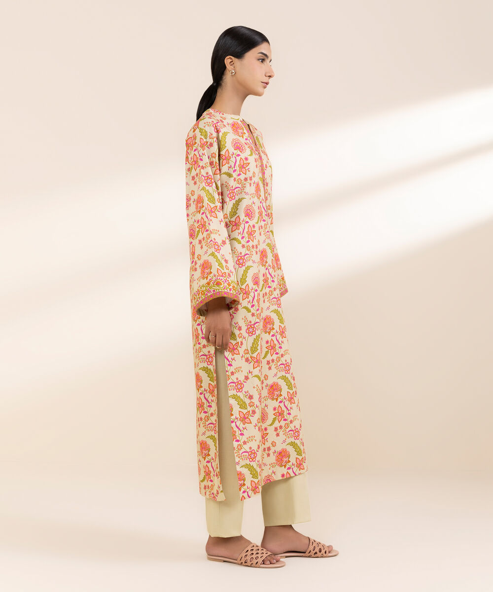 Women's Unstitched Lawn Printed Multi 2 Piece Suit