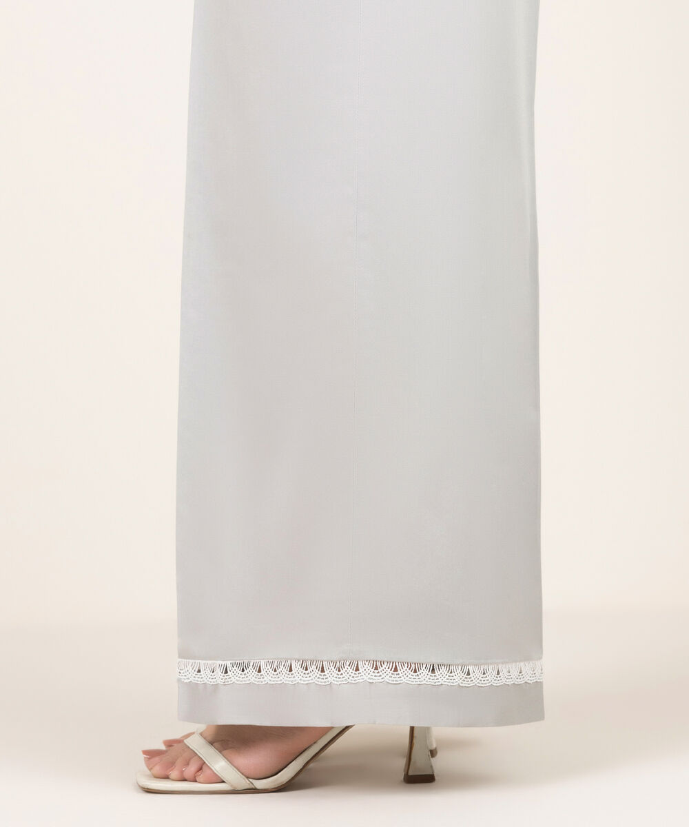 Women's RTW Cambric Solid Grey Culottes