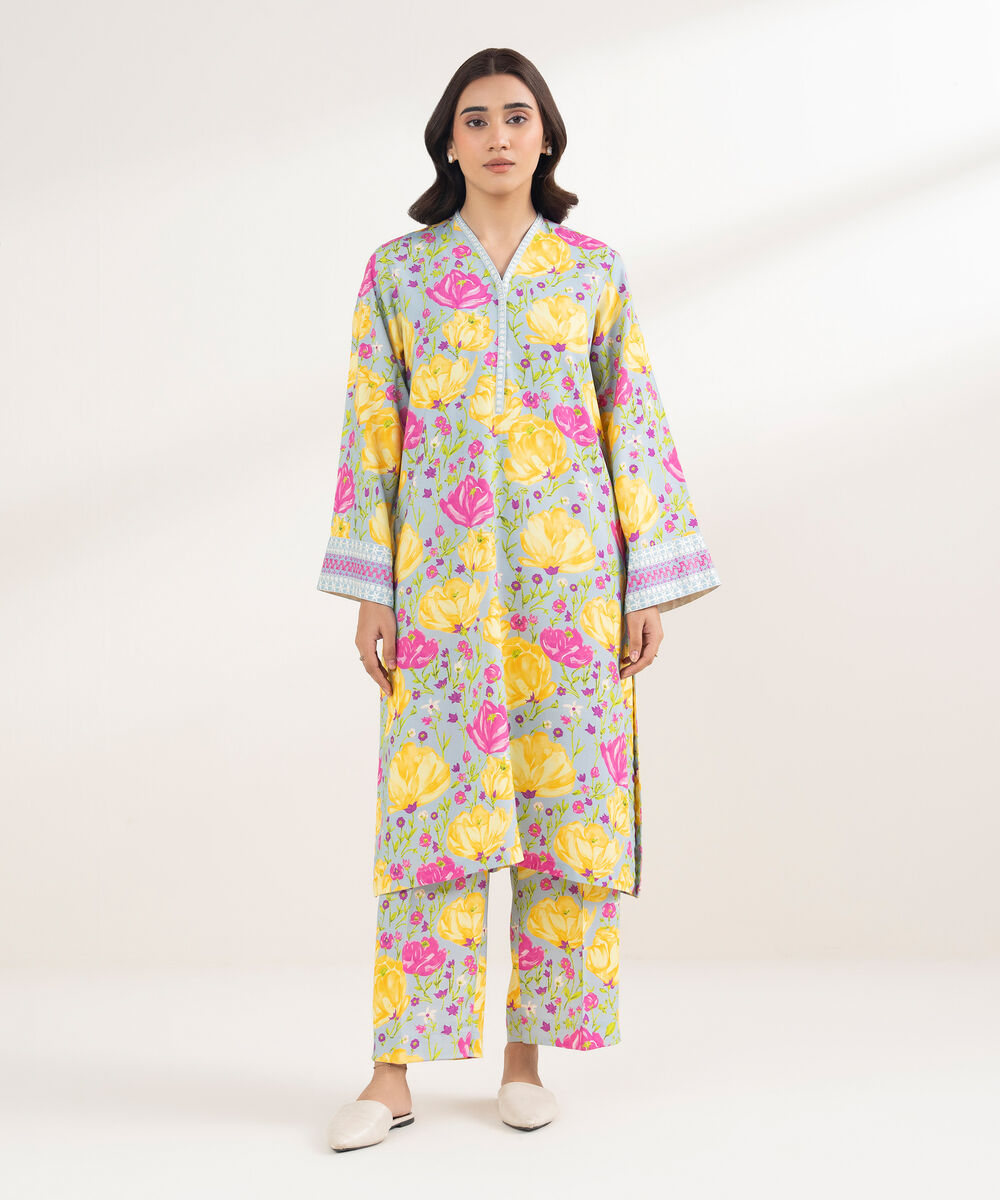 Women's RTW Textured Viscose Embroidered Multi Shirt