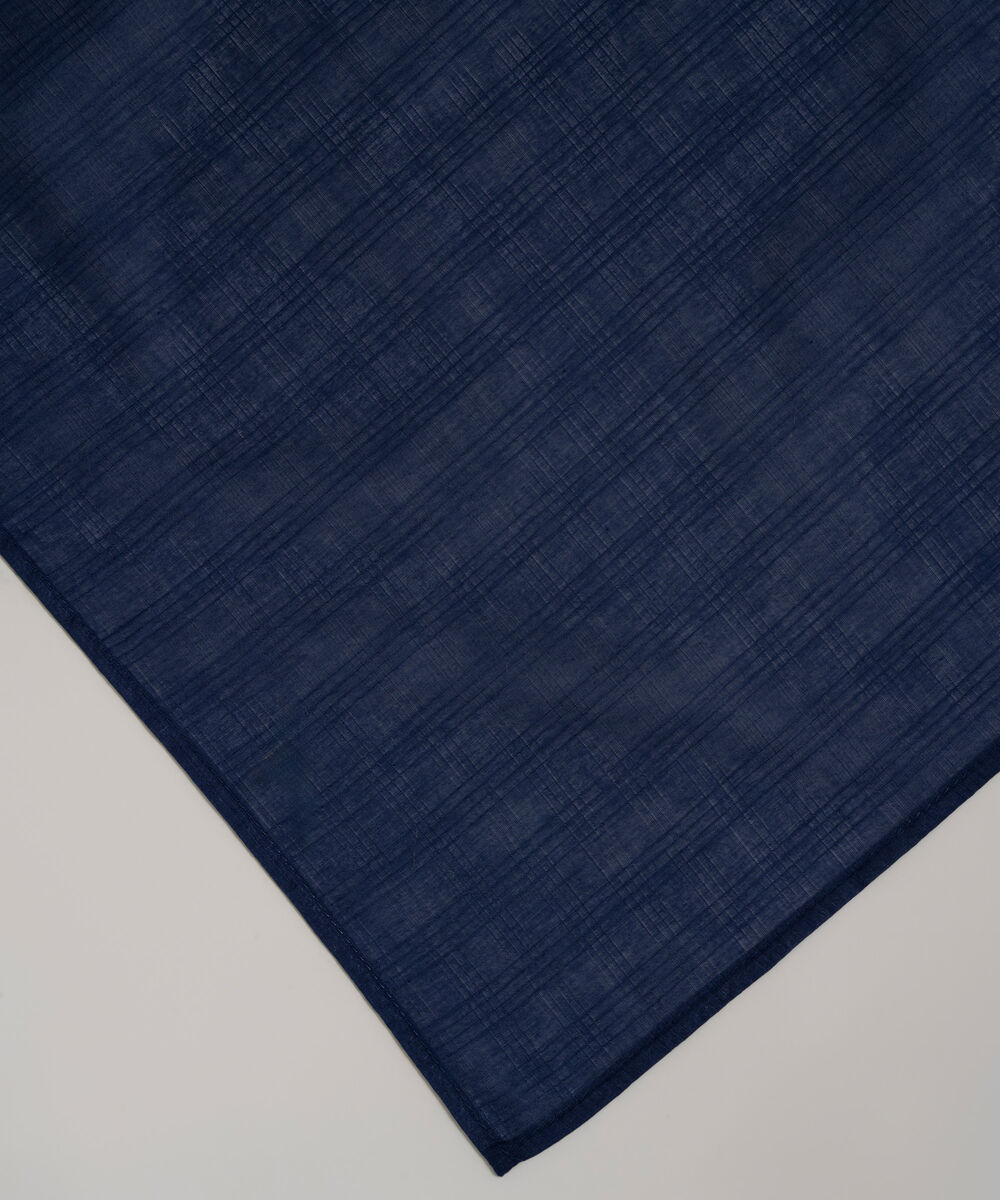 Textured Voile Solid Blue Dupatta