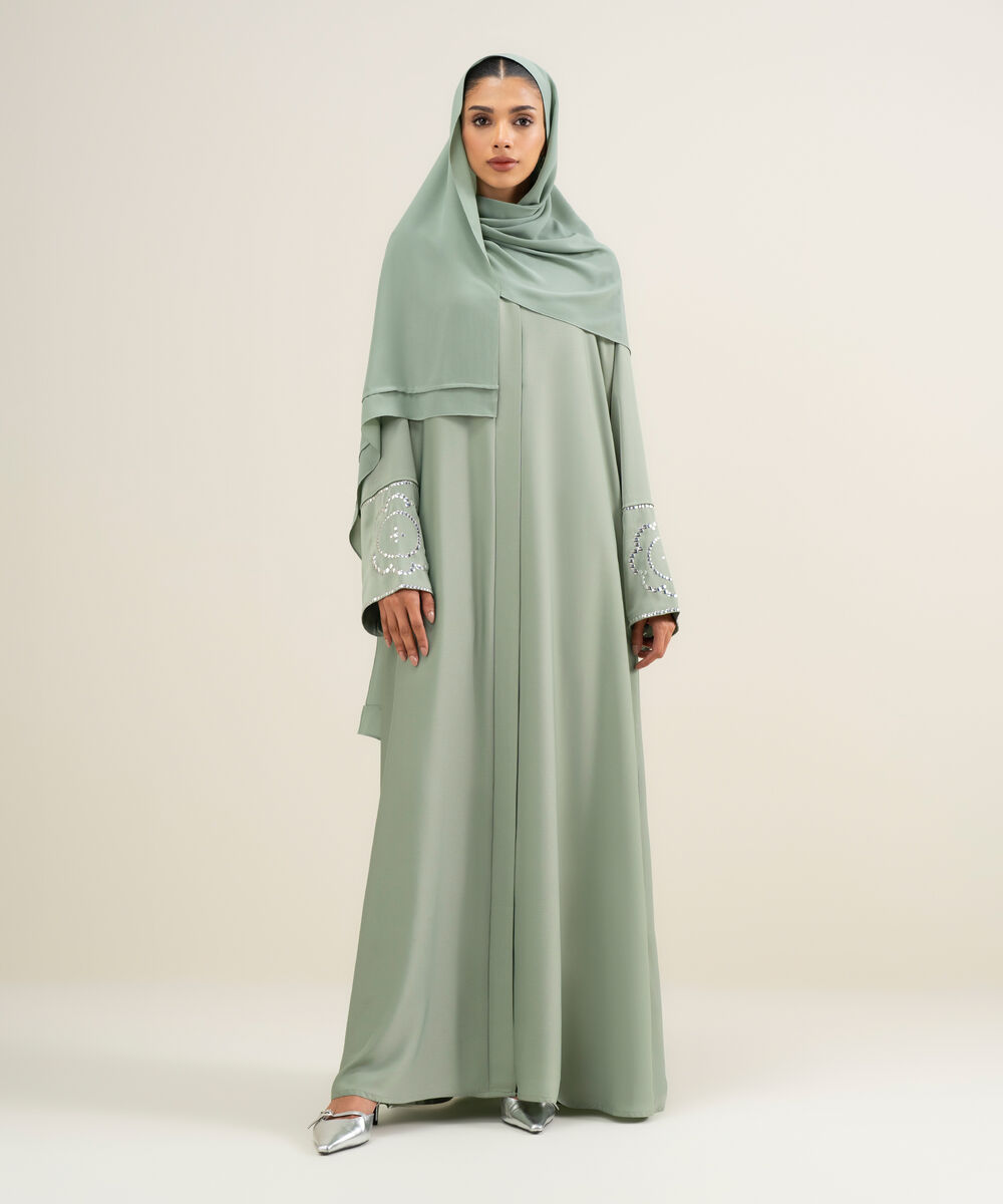 Green Abaya Set ABBAYA26V415 Sapphire International