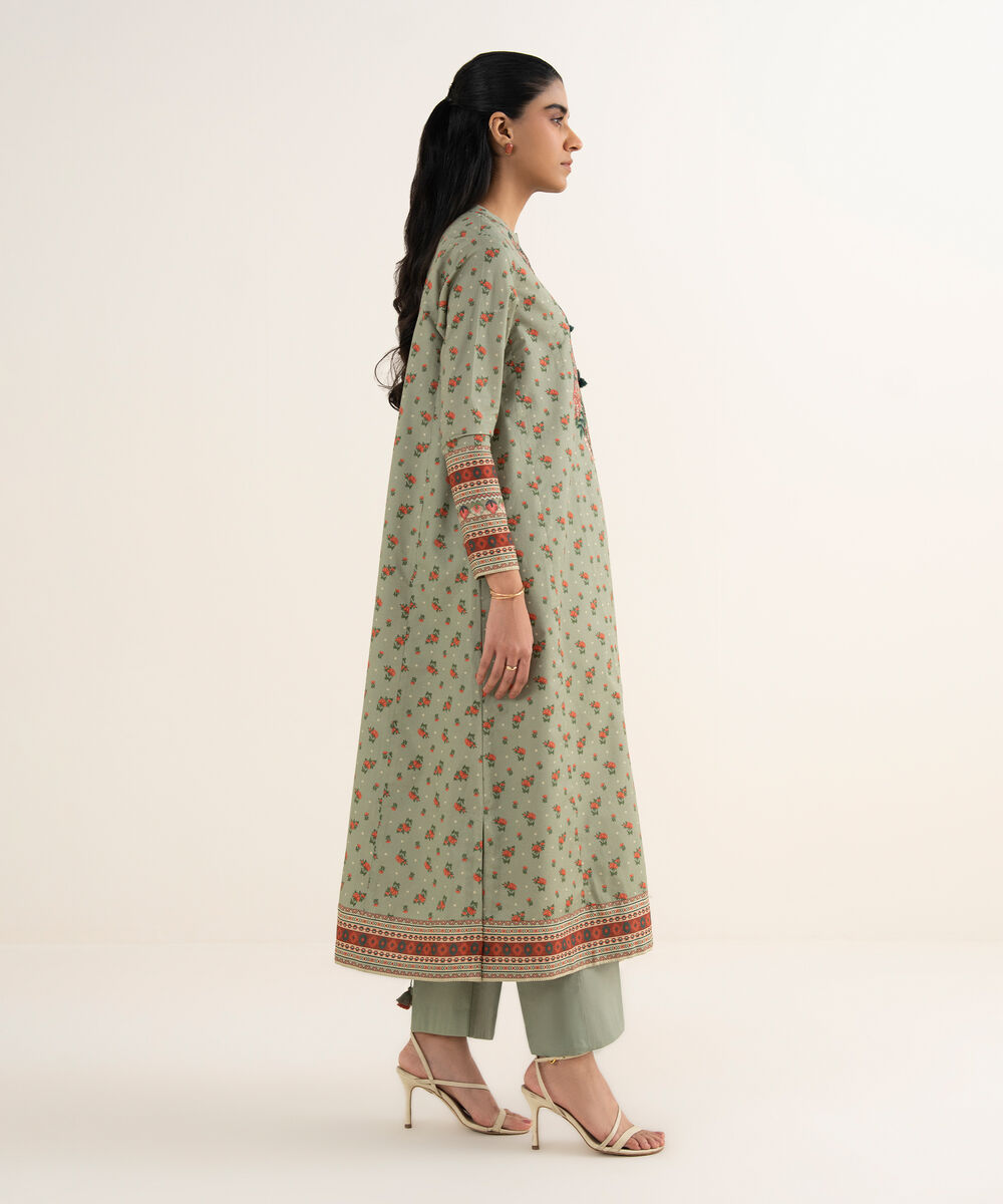 Women's Unstitched Textured Lawn Embroidered Multi 3 Piece Suit