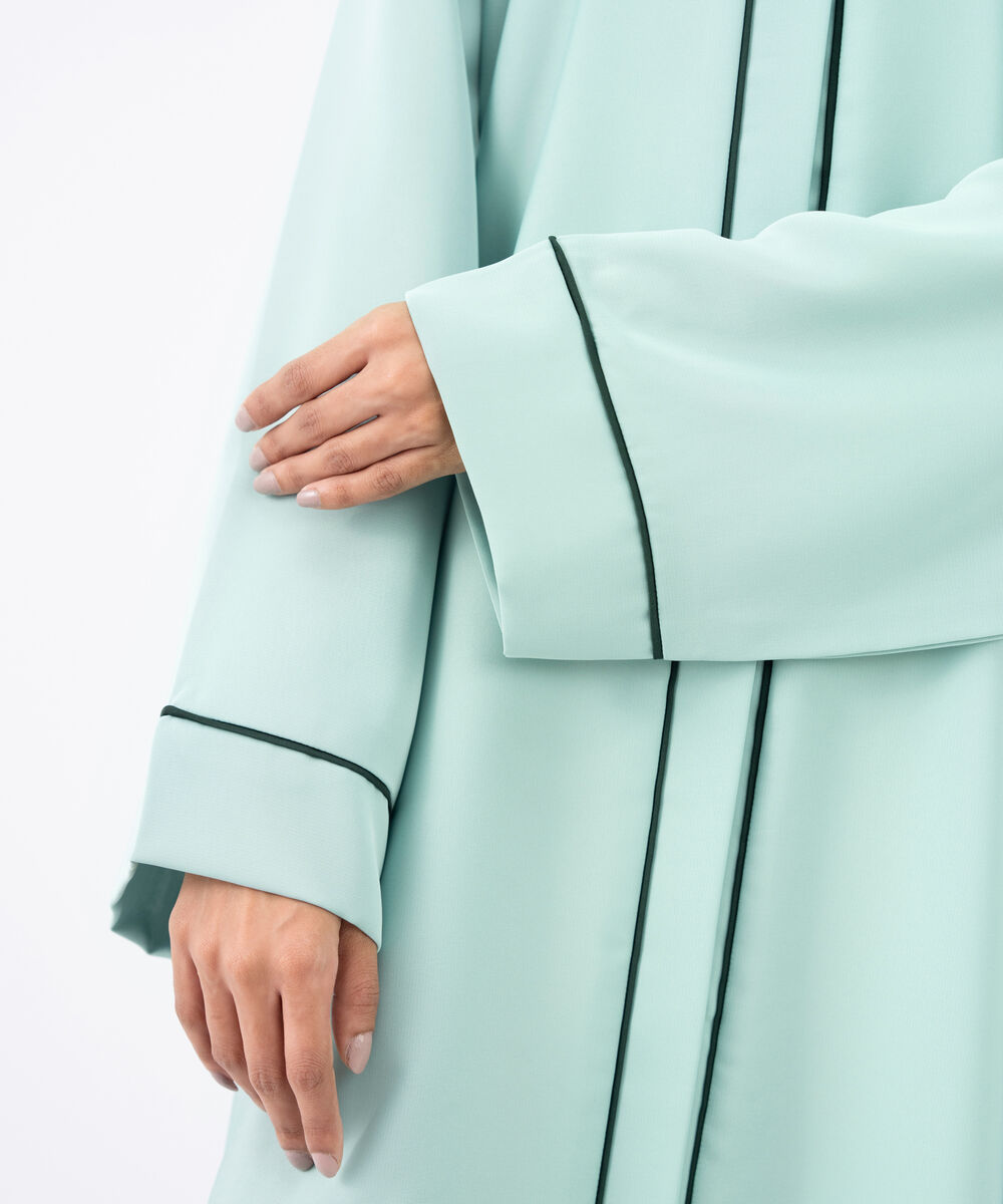 Women's Green Polyester Abaya