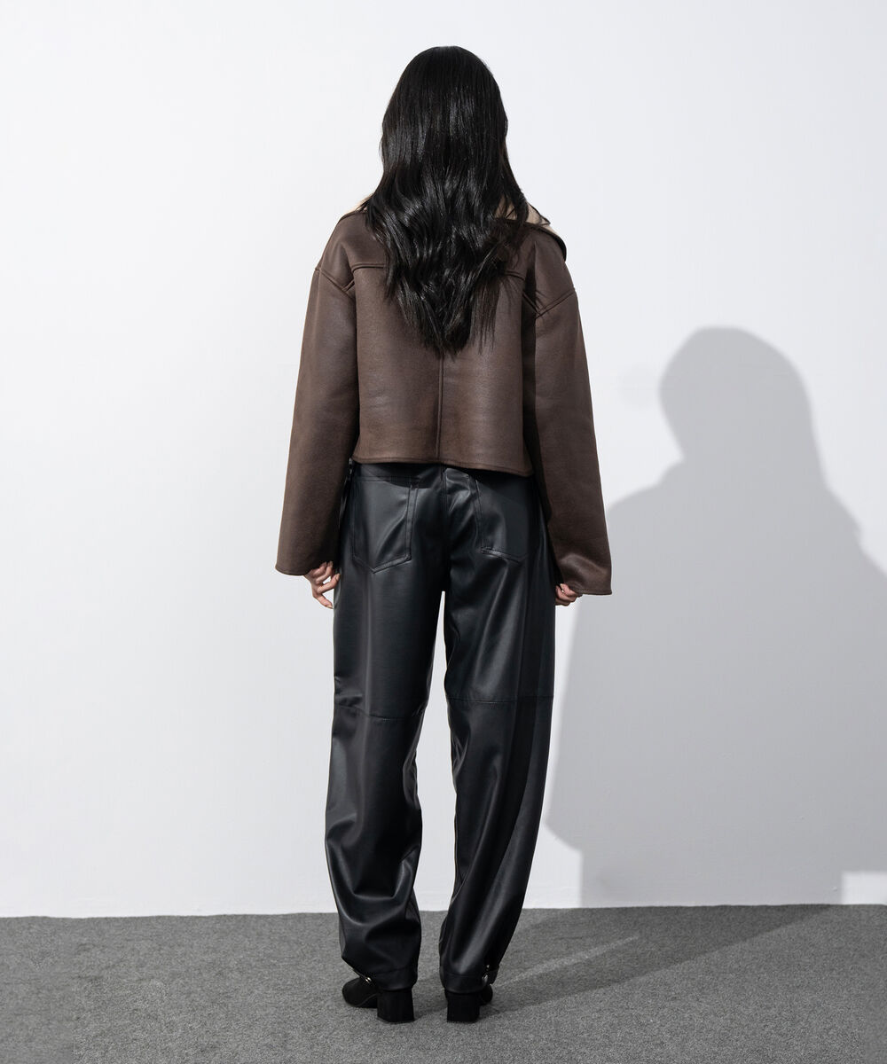 Women's Western Wear Brown Double Faced Short Jacket