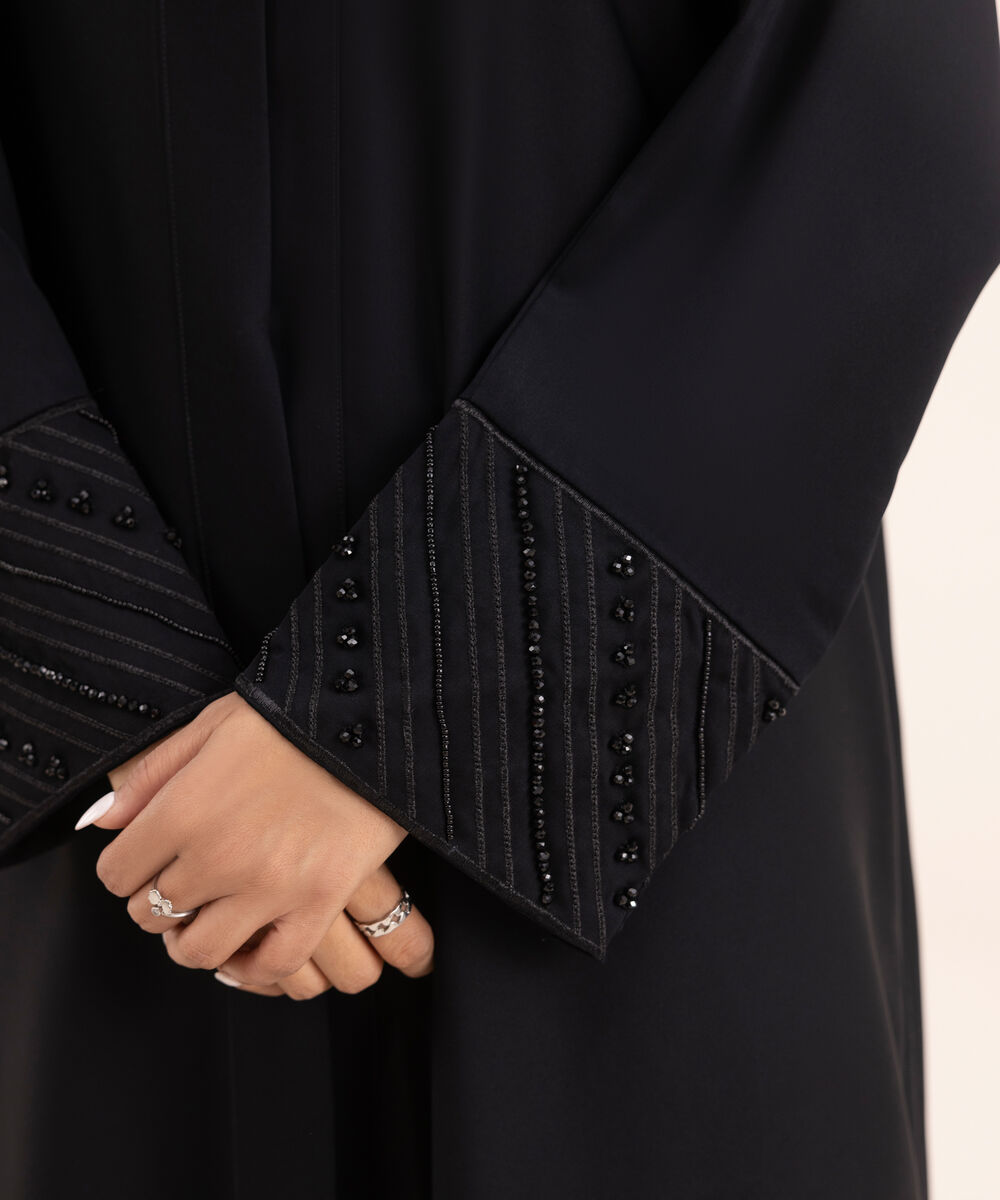 Women's Black Nida Abaya Set