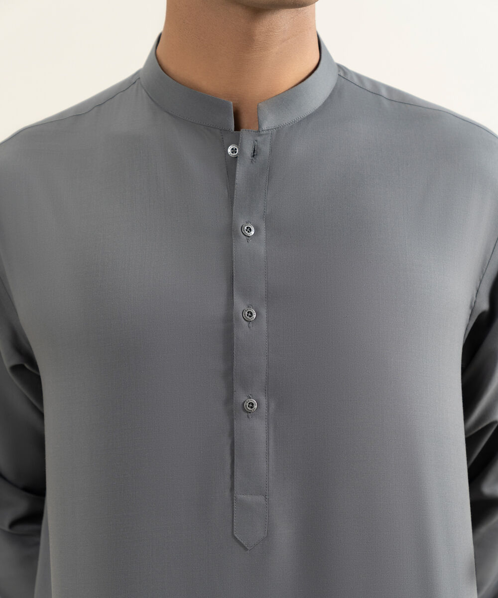 Men's Stitched Grey Kameez Shalwar