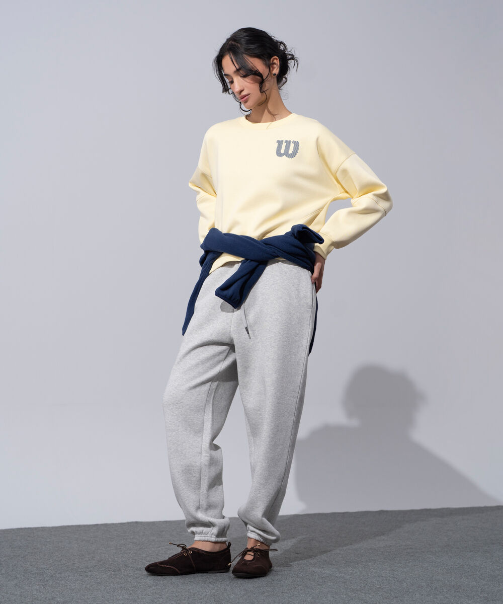 Women's Western Wear Grey Melange Fleece Jogger Trousers