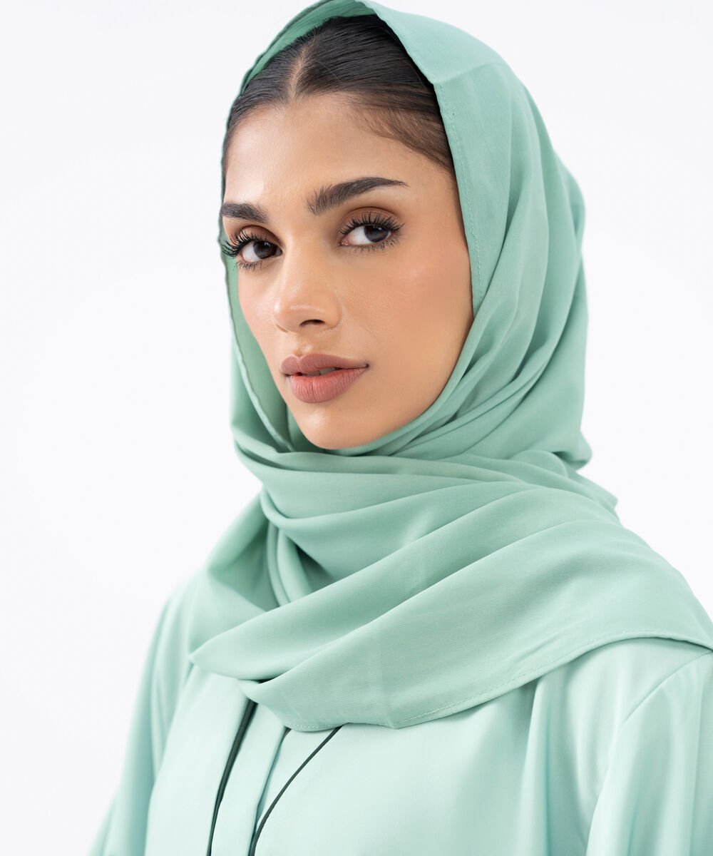 Women's Green Polyester Hijab